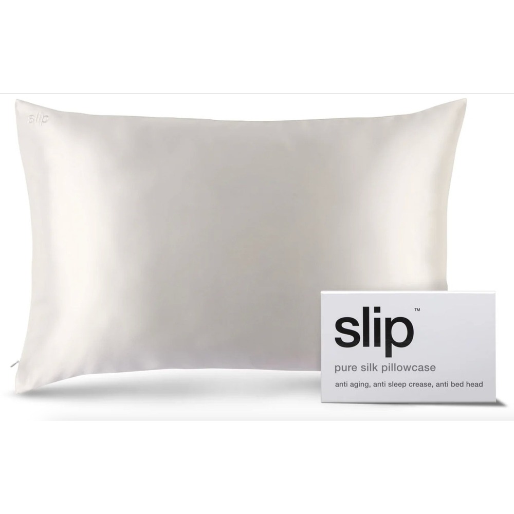 Slip Silk Pillowcase Unisex Queen/Standard White Mulberry Silk Envelope Closure